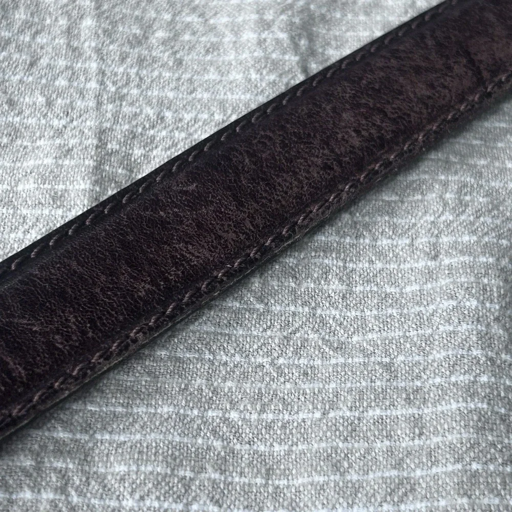 Polo Ralph Lauren Brown Leather Belt Made In Italy Well Loved And Broken In